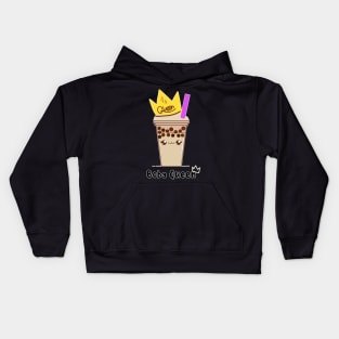 Boba Queen - Anime Kawaii Bubble Tea Kids Hoodie